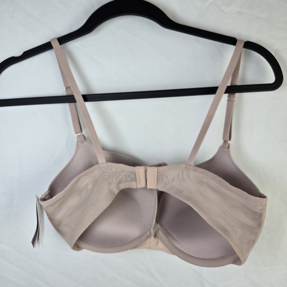 Smart & Sexy Bra Womens 34C Taupe Underwired Push Up Max Cleavage Plunge SA276 - Picture 2 of 9